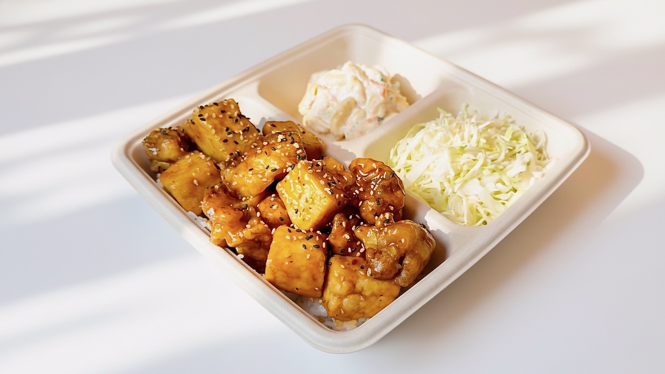 Grillbird sesame tofu and cauliflower plate